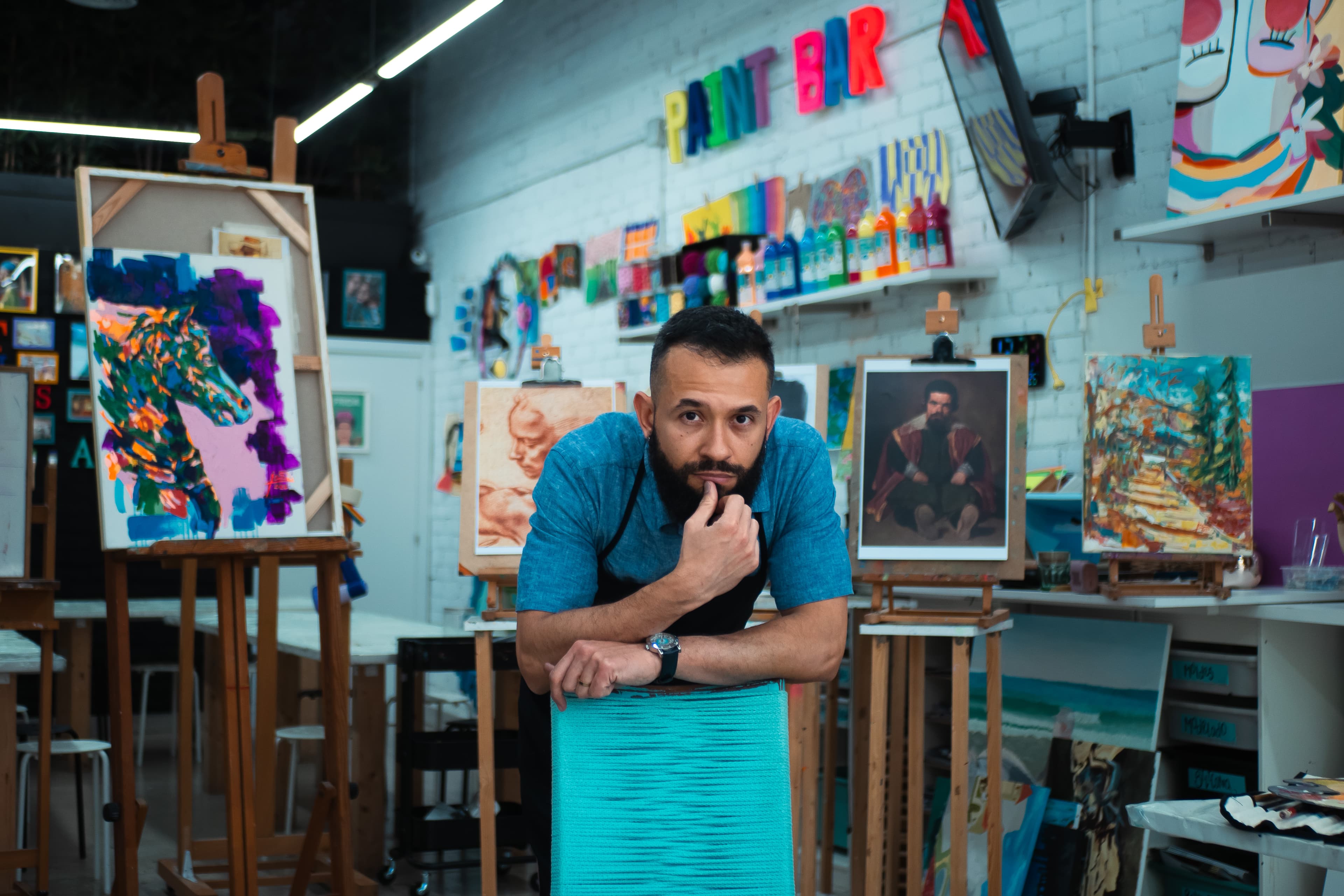 José Centeno en su estudio